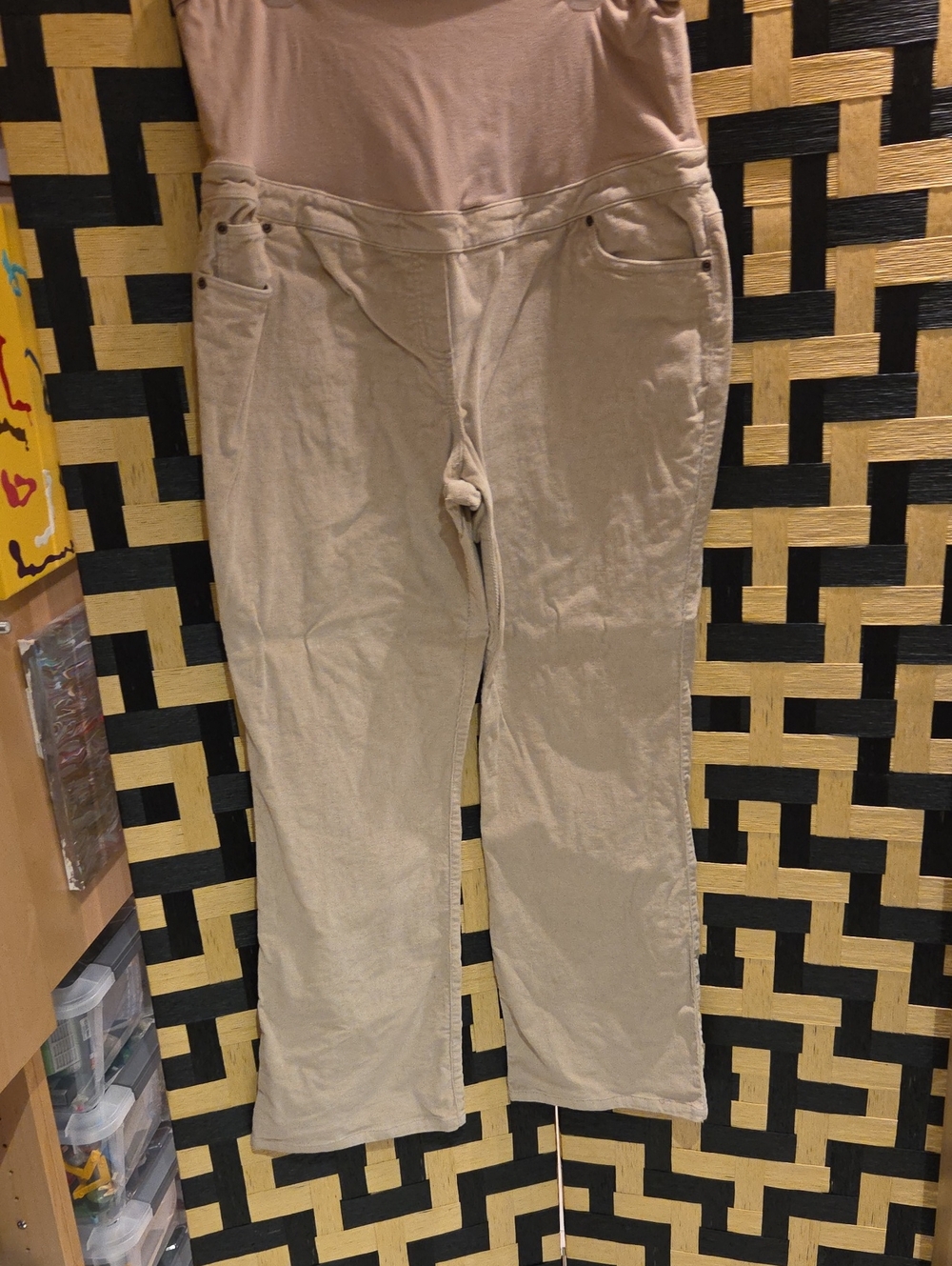 George Women's Maternity Beige Boot Cut Pants